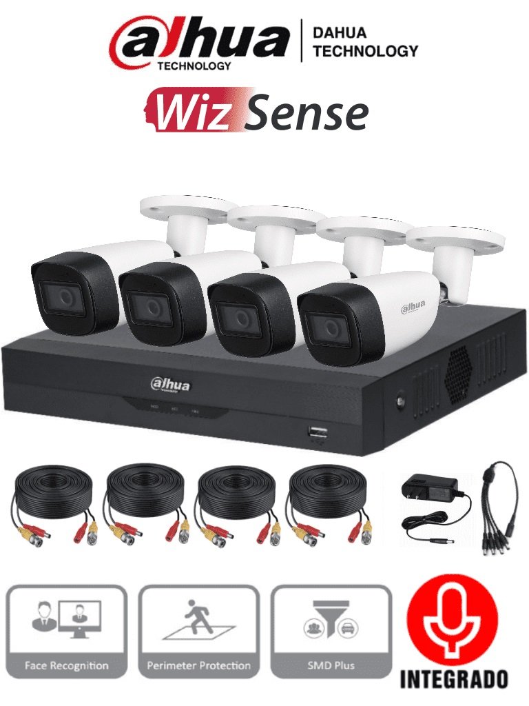 Kit de videovigilancia Dahua Technology DH-KITXVR5104HS-4KL-I34-HFW1500CMN-A-0280B-S2