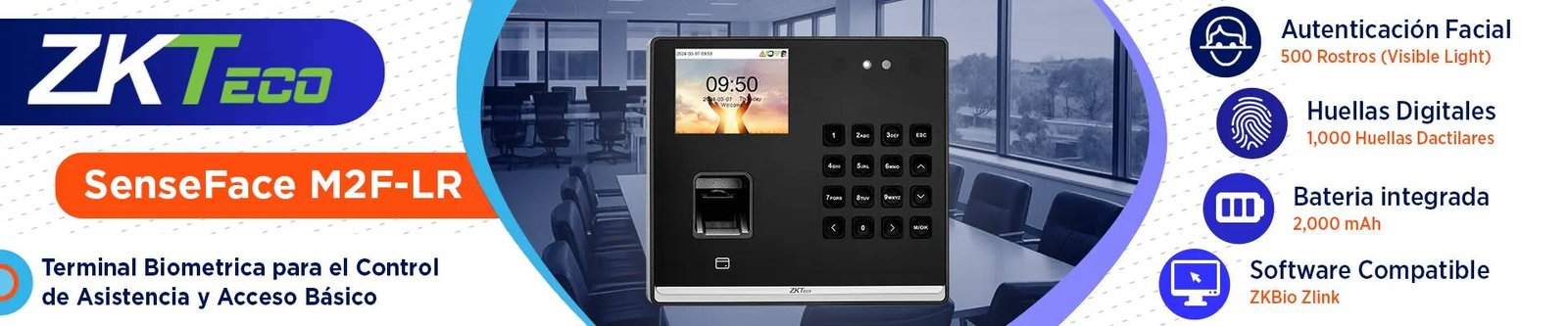 Control de Acceso ZK TECO SENSEFACEM2FLR
